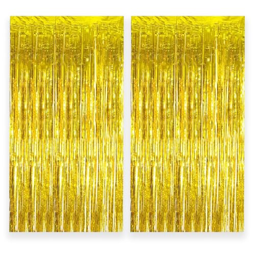 SparkL 2 Rideaux Paillettes à Franges Argentées | Grand Rideau 2 Mètres de Haut | Taille Ajustable et Pose Facile | Déco Fête, Anniversaire, Mariage,...