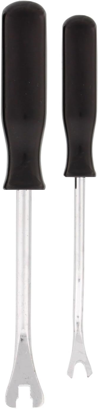 TCP Global 2 Piece Door Panel and Plastic Fastener Removal Pry Tool Set - 8" & 9" - Remove Auto Trim Upholstery Clips