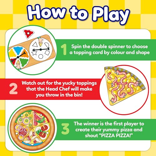 Image of Orchard Toys Pizza, Pizza Matching Board Game for Kids | Colour & Shape Matching Game | Educational Learning Toy | Teachers Tested Board Games | Preschool Board Games | Age 3-7 Years