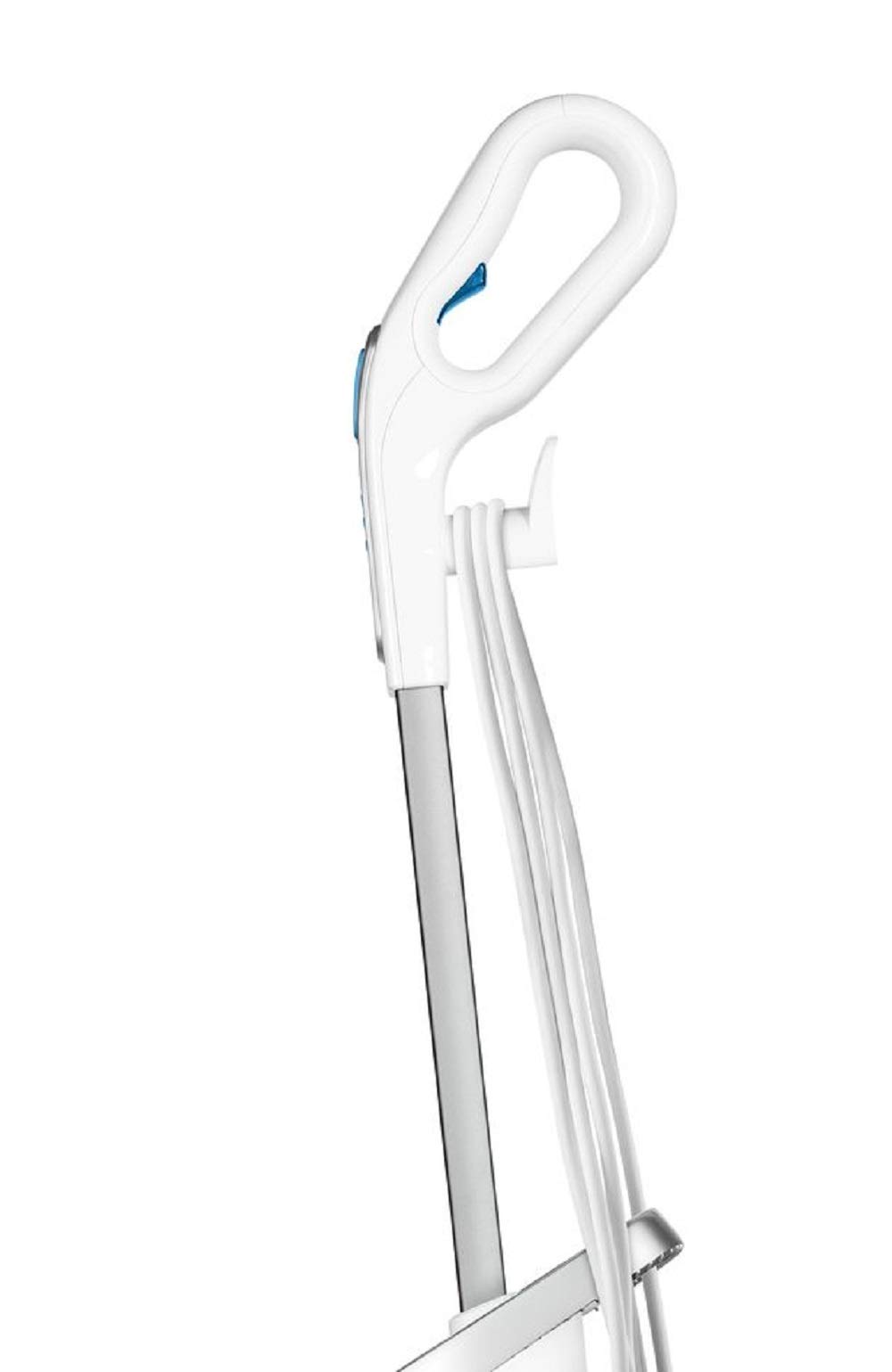 Rowenta Steam Power RY6557WH - Escoba de vapor con mopa para suelos duros, 3 ajustes y cepillo para suciedad incrustada, sistema antical y fácil de almacenar, elimina el 99 % de gérmenes, fácil uso