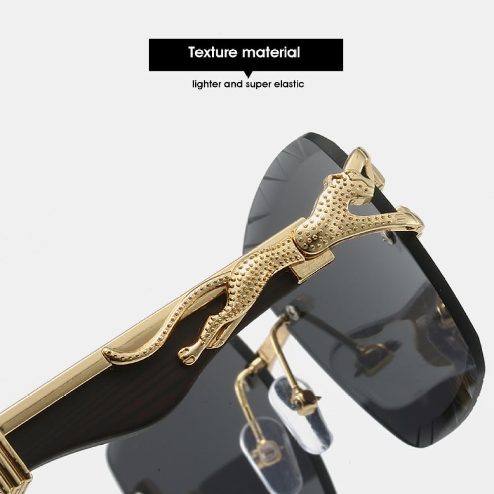 MUTYNE Fashion Rectangle Sunglasses Women Men Luxury Gradients Lens Golden Decoration Frame Sun Glasses UV400
