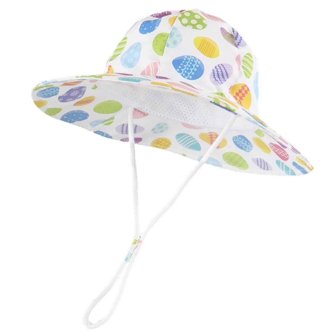 Connectyle Toddler Baby Sun Hat Cute Pattern Bucket Hat Foldable Wide Brim Summer Beach Hat for Boys Girls Kids UPF 50+