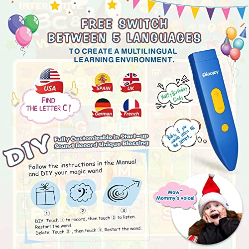 Alphabet Poster For Toddlers Interactive Abc Learning For Kids With Flash Cards Learn Abc Letters & Sight Words, Numbers, Animals, Fruits And Musical Instruments Speech Therapy Toys For 2-4 Years … … #TOP1