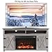 Furmax Farmhouse Fireplace TV Stand for TVs Up to 65 Inch Highboy Entertainment Center with Open Storage and Side Cabinets Rustic Media Console Table with Barn Doors for Living Room (Grey Wash)