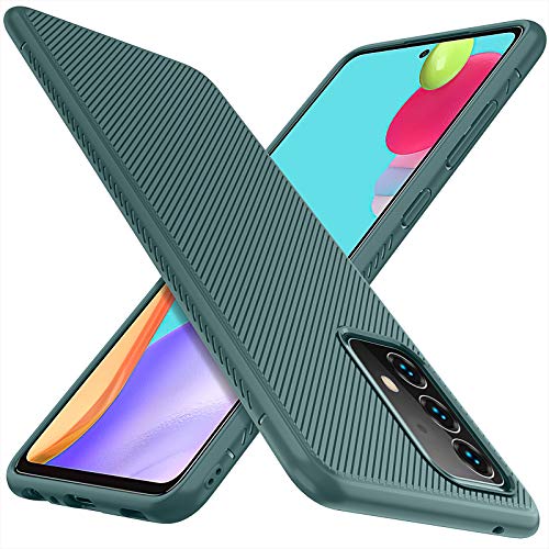 iBetter Capa compatível com Samsung Galaxy A52, ultra fina ultra flexível capa anti-choques compatível com capa. Verde