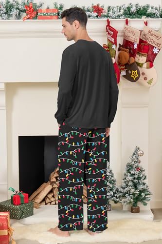 ALISISTER Matching Christmas Pajamas for Couples Men and Women Xmas Pjs Sets Long Sleeve Sleepwear4
