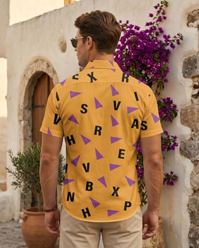Image of 99TIMORO Fathers Movie Hawaiian Shirt for Men, Characters Button Down Short Sleeve Top, Summer Beach Gifts