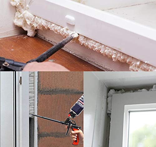 Schaumpistole, selbstreinigende Schaumpistole, PU Expanding Foam Gun, Schaumpistole Teflon beschichtet (PTFE), geeignet zum Abdichten, Füllen, Abdichten, für den Heim und Bürogebrauch