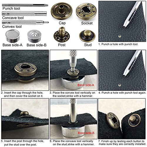Image of DIY Crafts Design No # 3, Mixed & Combo Set for All Purpose, Combo 40 Sets Jeans Buttons Metal Button Snap Buttons Re (Design No # 3, Mixed & Combo Set for All Purpose)