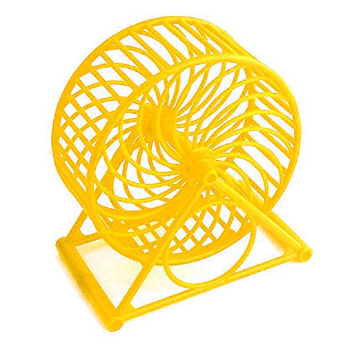 13cm Jumbo Running Cum Jogging Cum Exercise Wheel for Hamster/Dwarf/Gerbil/Mice/Mouse (Yellow) 3