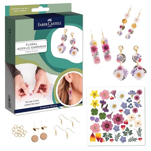 Kit de fabrication de boucles d'oreilles Faber-Castell : cadeau créatif adulte