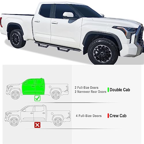 Estribos negros APS para Toyota Tundra 2022-2026 miniatura 2