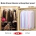 Kntiwiwo Garment Bags Clear Suit Bag for Closet Storage Hanging Clothes Dress Cover Bags (24