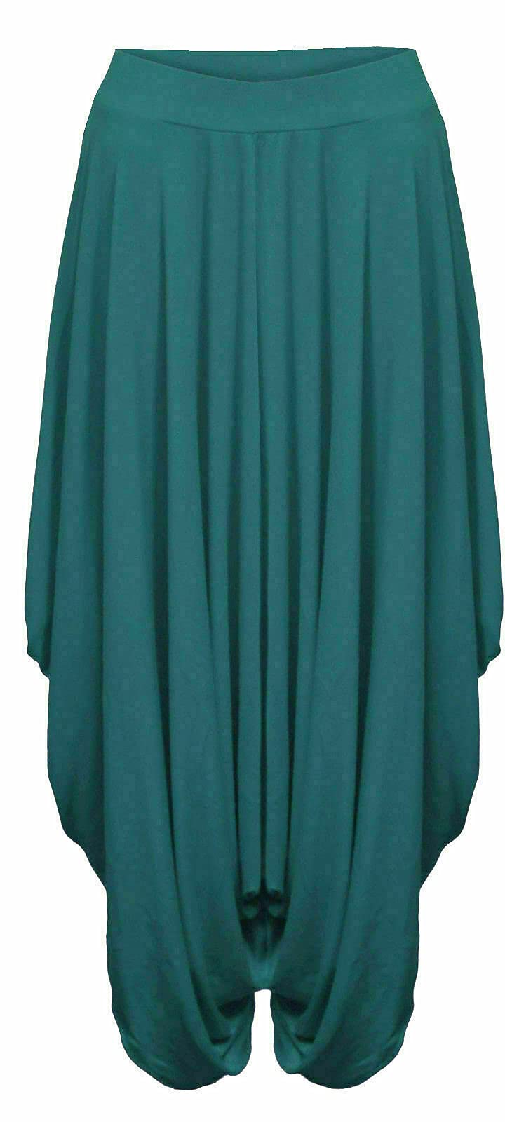 FASHION 7STAR Ladies Gathered Draped Baggy Harem Pants Trousers Womens Lagenlook Alibaba Trousers UK 8-26