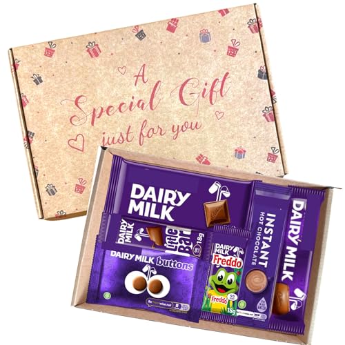 Sweet Shoppe Chocolate Gift Hamper Box, Assorted Dairy Milk Chocolate Selection Box, Hot Chocolate, Gift for Her - Him, for All, Gift for All