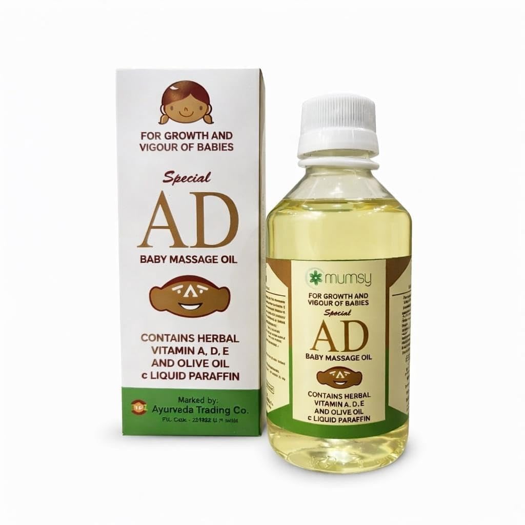 AD Vitamin Baby Massage Oil for Healthy Baby Nourishing and Gentle Baby Body Oil with Natural Moisturizing Properties Suitable for Daily Massage for Soft and Smooth Skin (100 ml)-image-30