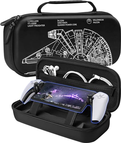 Travel Carrying Case for Playstation Portal Remote Player Carry Cases Protective Hard Shell Cool Ship Men Boys Gamer Game Console Accessories Protector Portable Storage Bag for PS Portal