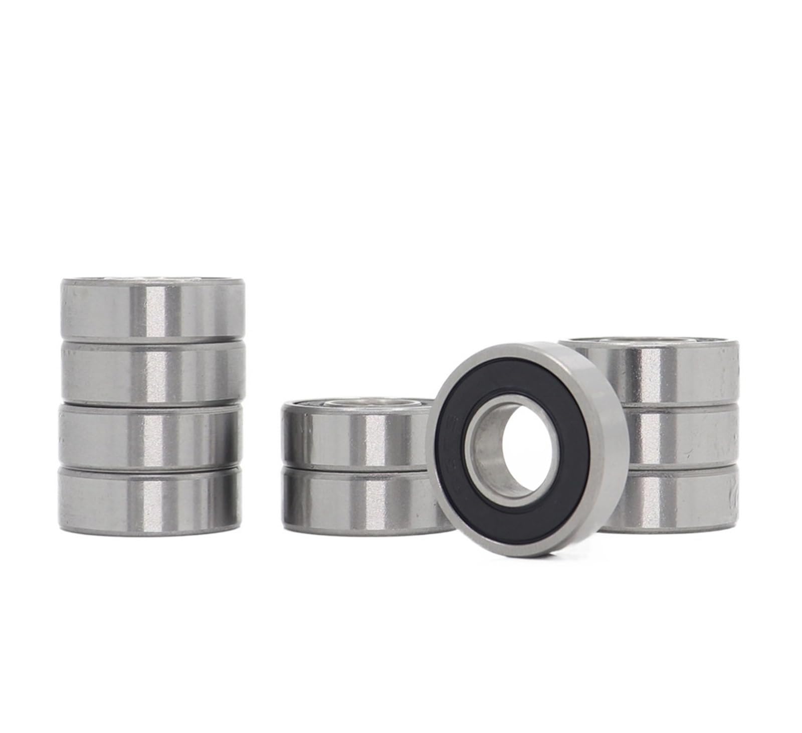 HYUJNAFZR Bimetal Seal Shield Micro deep Groove Bearing 10pcs R6RS 9.525 * 22.225 * 7.144mm ABEC-1 Miniature Ball Bearings