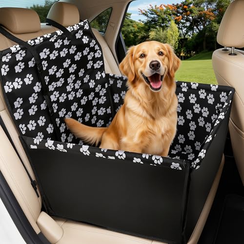 Wimypet Pet Rialzo per Seggiolino Auto per Cani Gatti Pet, 3 in 1 Pieghevole Pet Gatto Seggiolini Auto Viaggi Sedile, Impermeabile Traspirante per Auto SUV Camion, con Cintura di Sicurezza