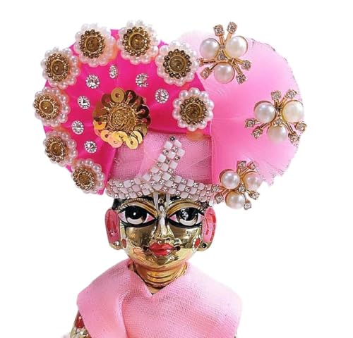 Image of Partish Laddu Gopal Heavy Poshak Size 1 l Ladoo Gopal Dress l Bal Gopal l Kanha Ji Thakur Ji Net Dress (Pink)