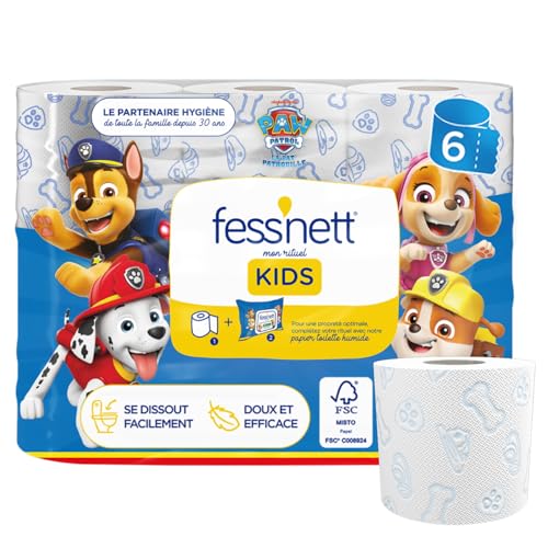 Fess'nett Papier Toilette Sec - Pat'Patrouille x6 rouleaux