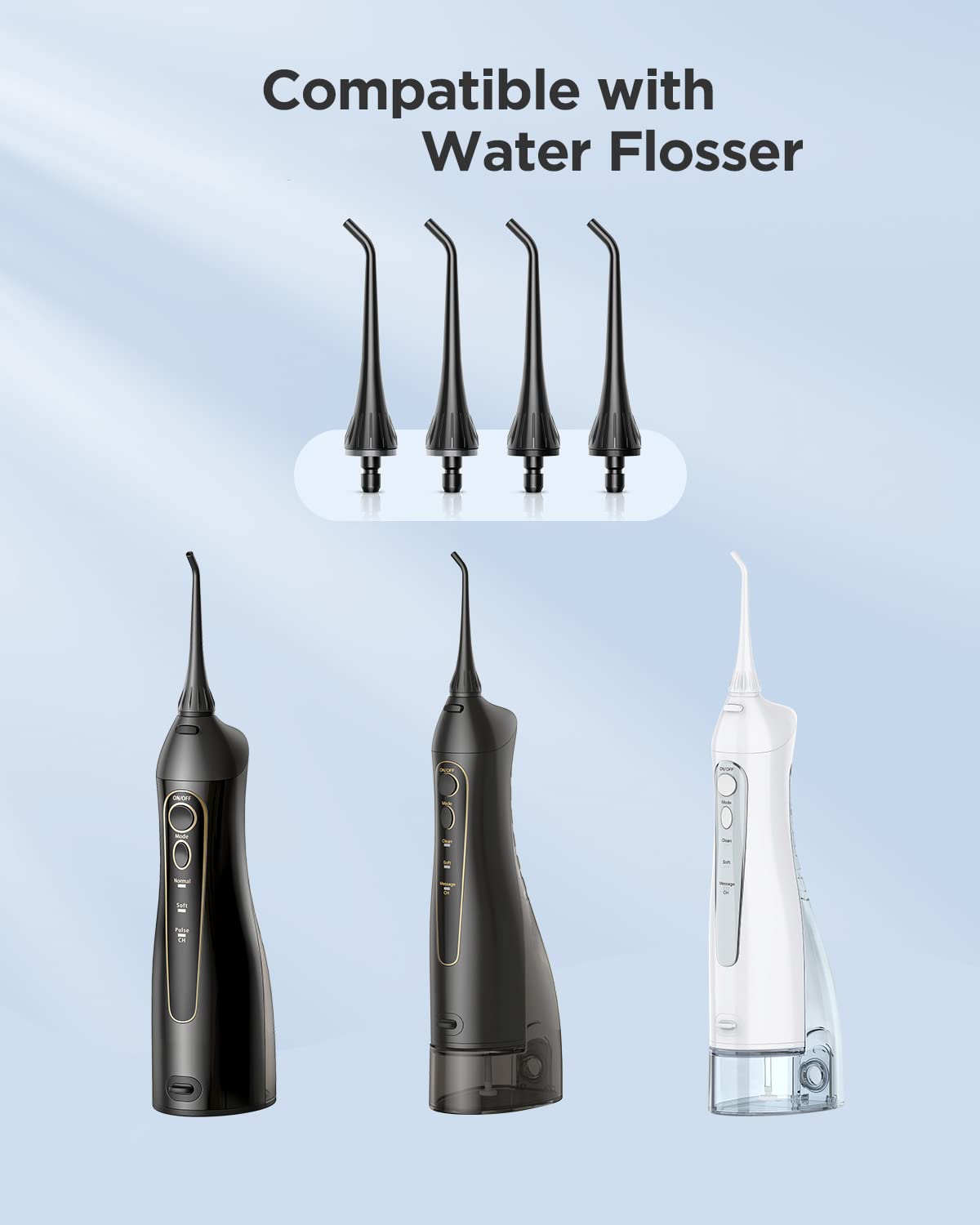 OKMIMO Water Flosser Tips for Teeth (Black)