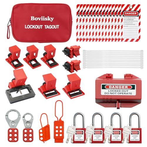 Boviisky U-U7131R Lockout Tagout Kit- Hasps Set cover