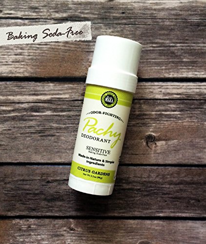 Pachy Natural Deodorant - No Baking Soda - Citrus Gardens - No Aluminum, No Parabens - 3.2 Oz