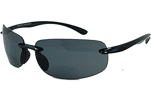 In Style Eyes Lovin Mawi Wrap Around Bifocal Sunglasses, Rimless Reading Glasses...