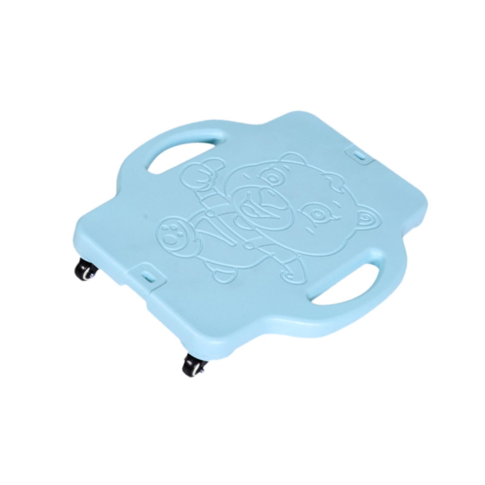 kowaku Kids Floor Scooter Board for Indoor and Outdoor Activities with Casters, Light Blue