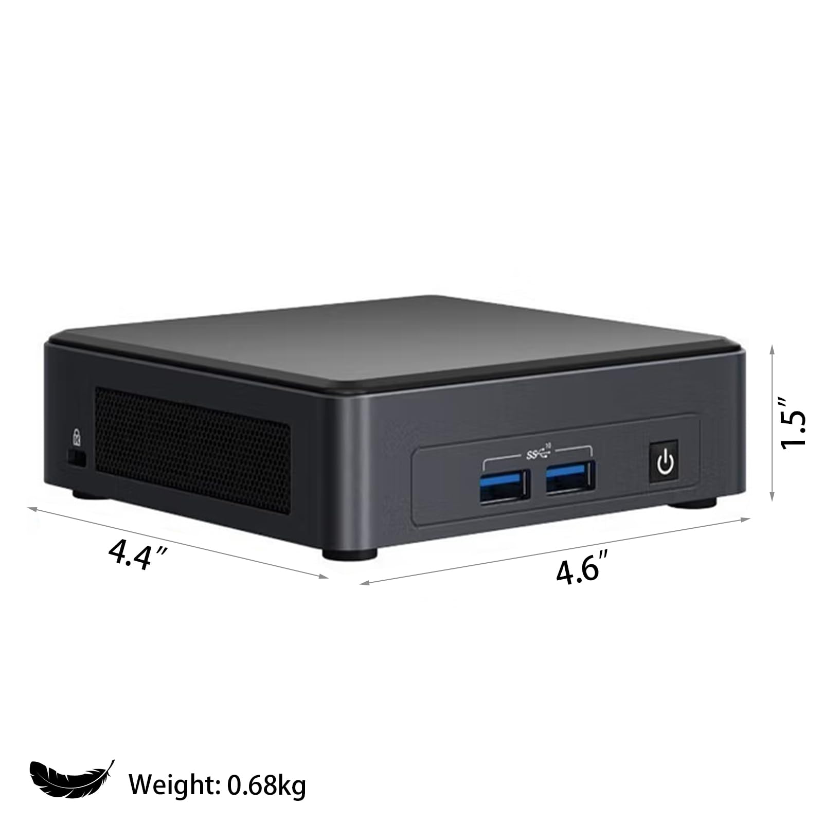 Cutesliving NUC 11 Pro Mini PC NUC11TNKV5, 11ª generación Core i5-1145G7, WiFi 6, Thunderbolt 4, 4.4GHz, pantalla dual 4K, Bluetooth 5.2, mini computadora de escritorio compacta de oficina (barebone)