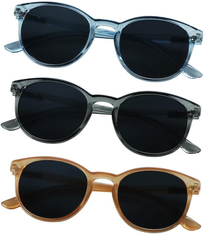 YEIN 3 Pack Sunglasses for Men and Women, UV Protection Outdoor Glasses Vintage Square Full Frame