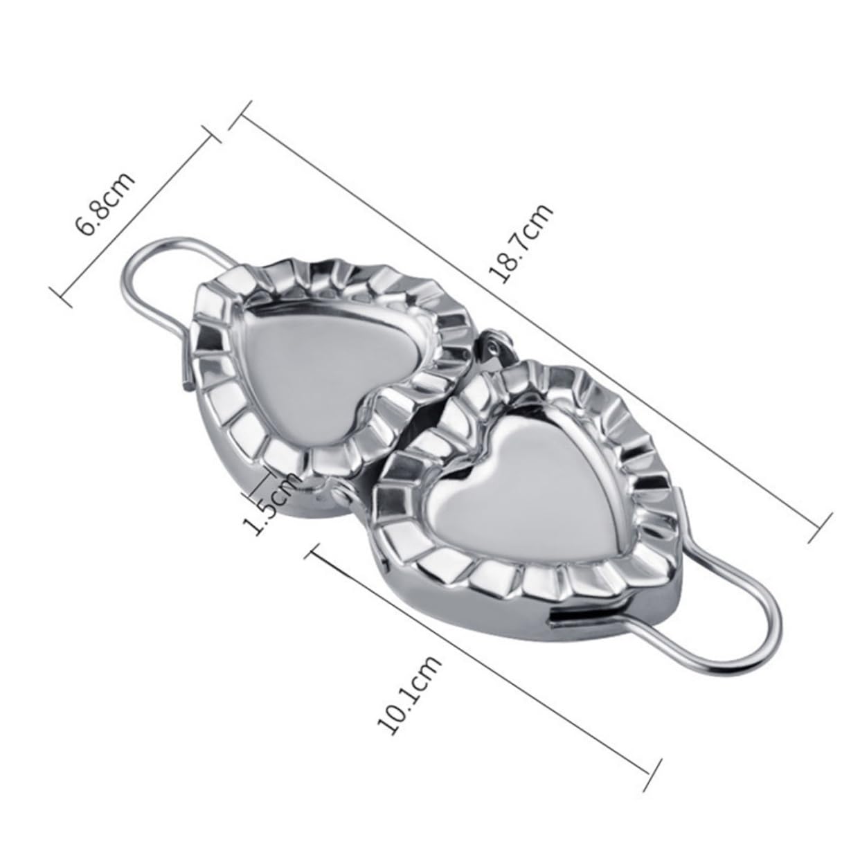 OKUMEYR Stainless Steel Dumpling Mold Heart Shape Dumpling Maker Simple Practical Tool