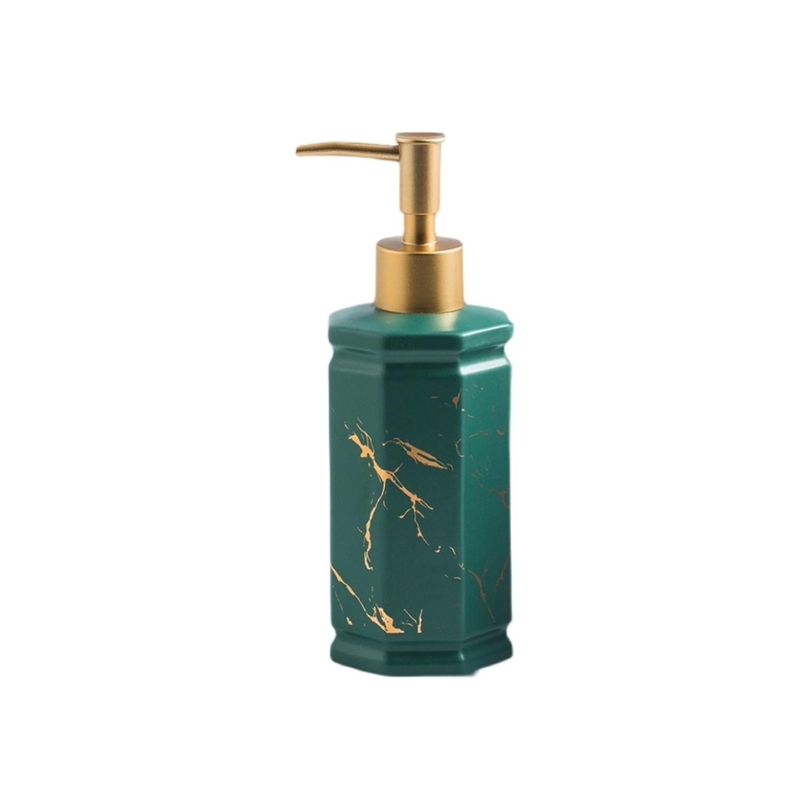 Soap Dispenser Luxury Ceramic Refillable Liquid Soap Dispenser Pump Bottle For Bathroom Vanity, Countertop, Sink(Green)