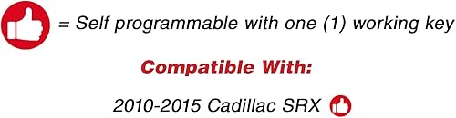 Miniatura 4 de KeylessOption Llavero inteligente remoto de entrada sin llave para Cadillac SRX 2010-2015 (instrucciones de programación paso a paso de bricolaje