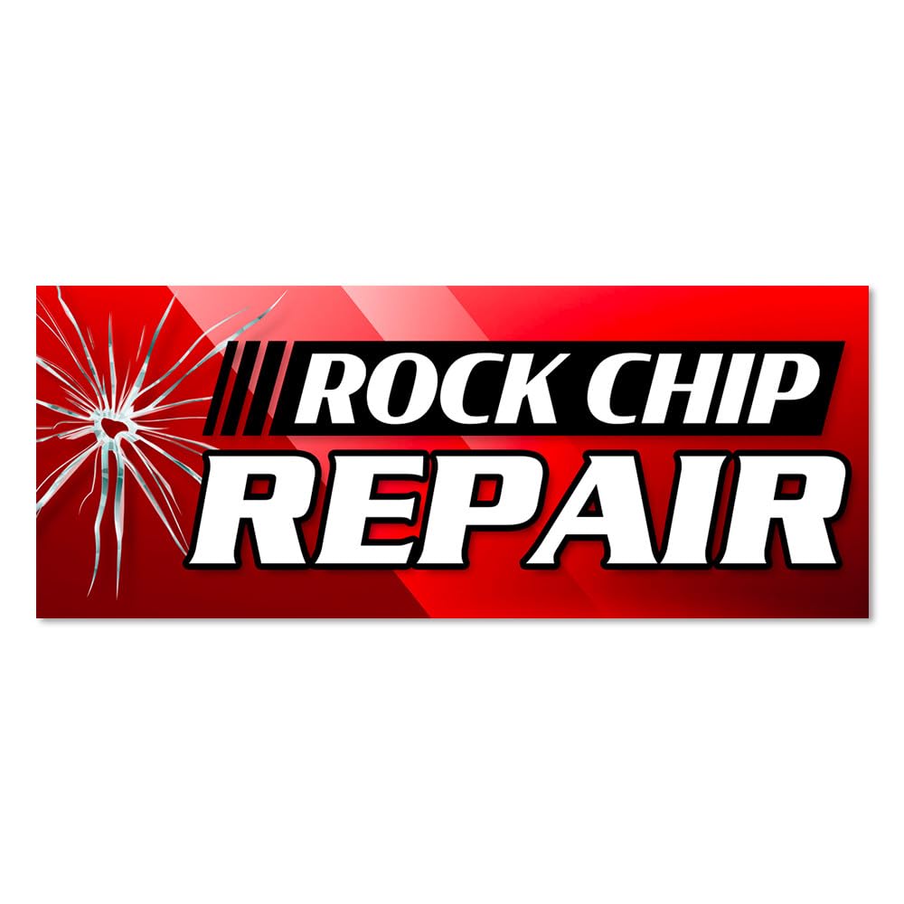 Rock Chip Repair - Auto Glass Vinyl Banner Small - 24x60