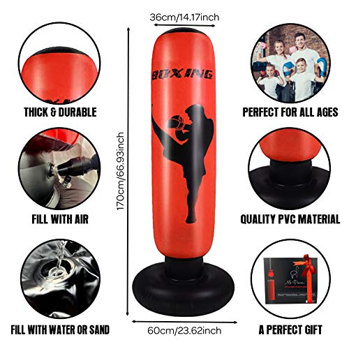 image for Mr. Paca Inflatable Punching Bag For Kids and Adults - Our Free Standi