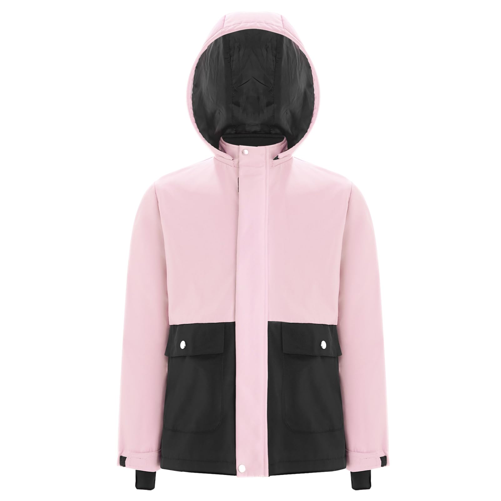 CHICTRY Veste de Ski Imperméable de Montagne pour Fille Manteau d'hiver Extérieur en Polaire Coupe-Vent avec Capuche Garçon