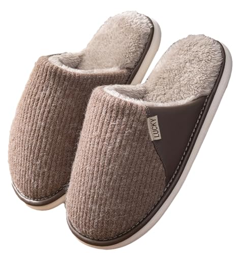 Men Women Slippers Winter Furry Shoes Slides Anti-slip Memory Foam Shoes Plush Couple Slippers Indoor Outdoor Cozy Warm Shoes