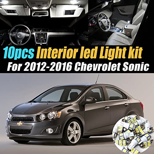 Kit LED para interior de coche 10 piezas blanco 6000K miniatura 1