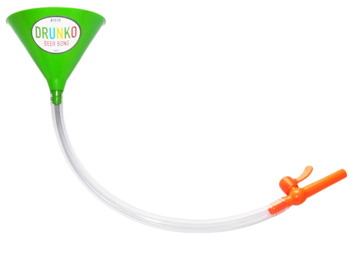 Drunko Beer Bong - Premium Beer Funnel with Valve - Extra Thick Plastic Tube - Kink Free Tube and Leak Free Valve