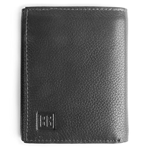 BG(0002698761) RFID Men's Genuine Leather Trifold Wallet