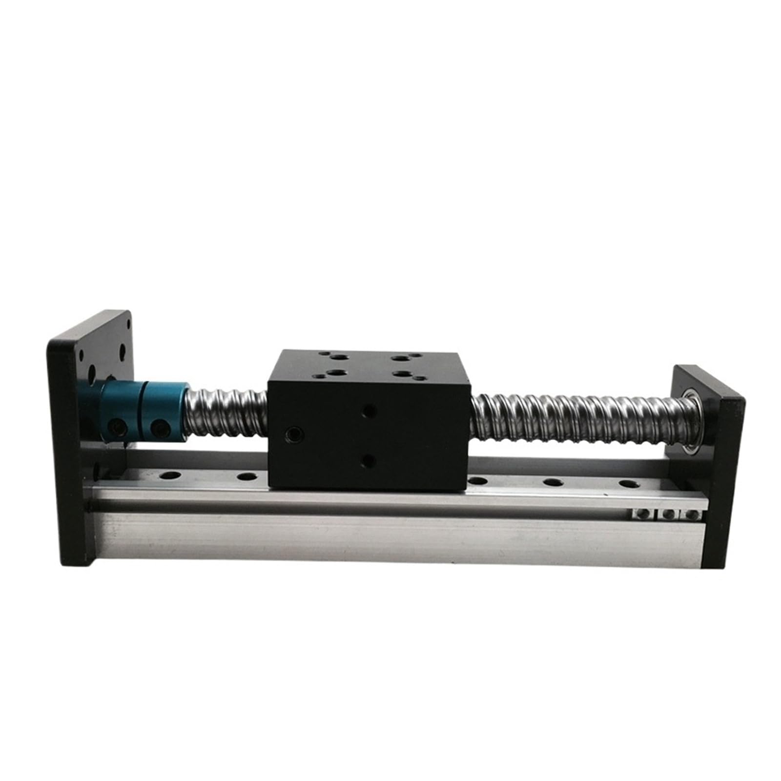 CNC-Manueller Linearantriebsmodul Tisch SFU1605 Kugelgewindetrieb Linearführung Bewegungsschiene Gleitweg 50mm~600mm und 1,2N Motor (mit Motor, Hub 100mm)