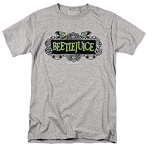 LOGOVISION Beetlejuice Movie Logo Unisex Adult T-Shirt, Athletic Heather, Medium