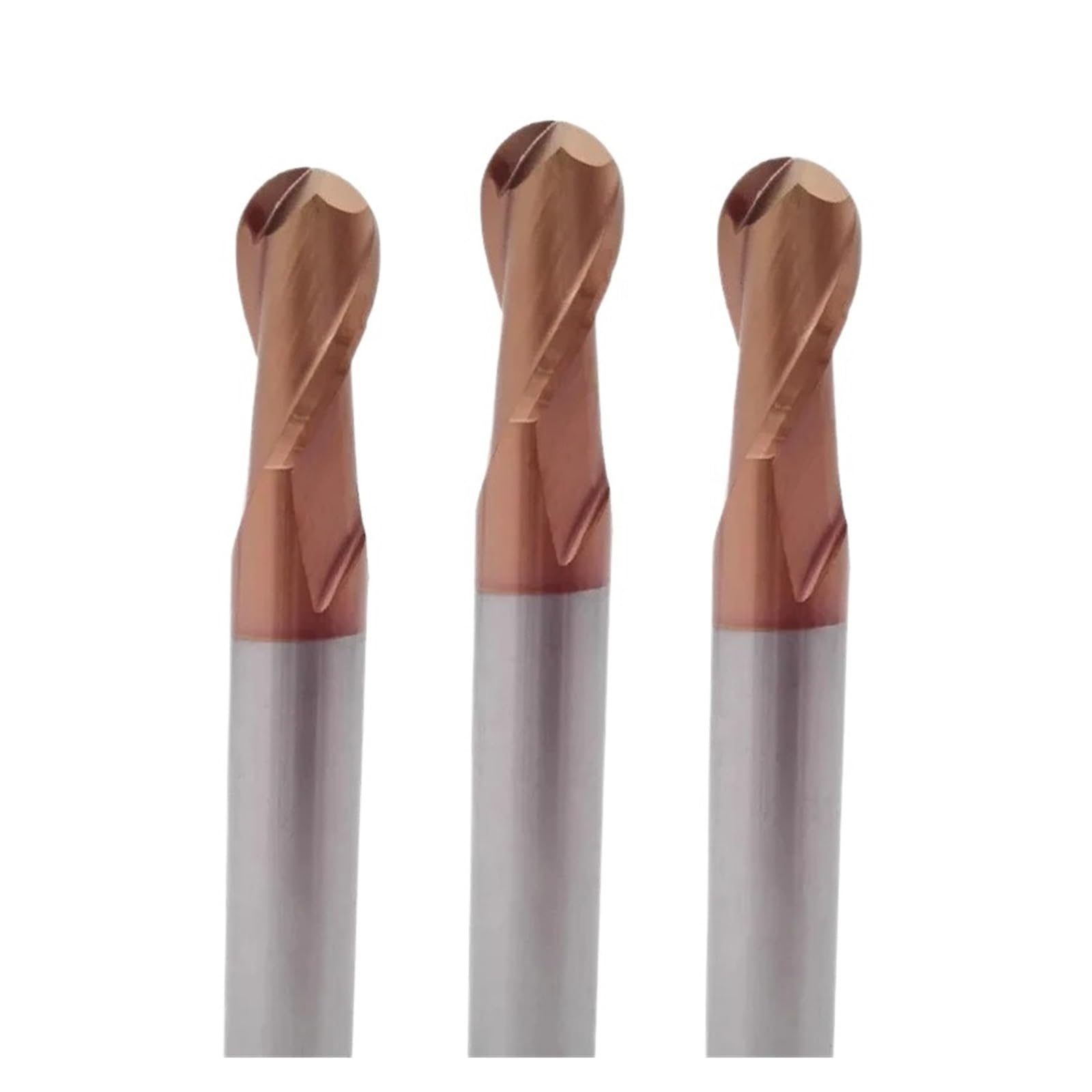 1PC HRC55 2-fletowy Frez Kulisty Ze Stopu Trzpieniowy Z Węglika Wolframu Narzędzia CNC Metalowy Stalowy Router Bit