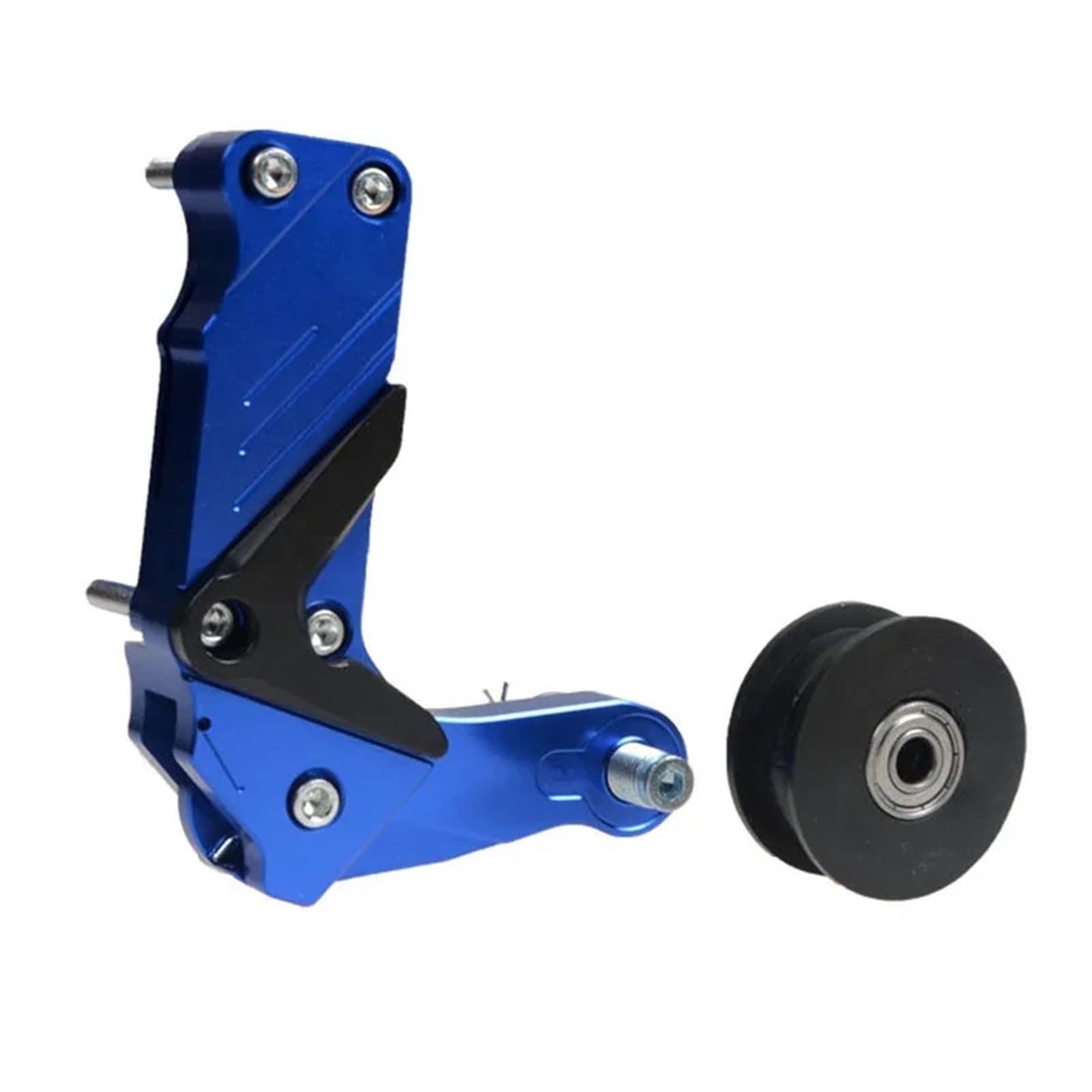 herramientas de alineación de cadenas Longitud del enlace de la motocicleta, tensor de cadena modificado, ajustador de cadena, rodillo tensor de cadena de rueda(Blue)