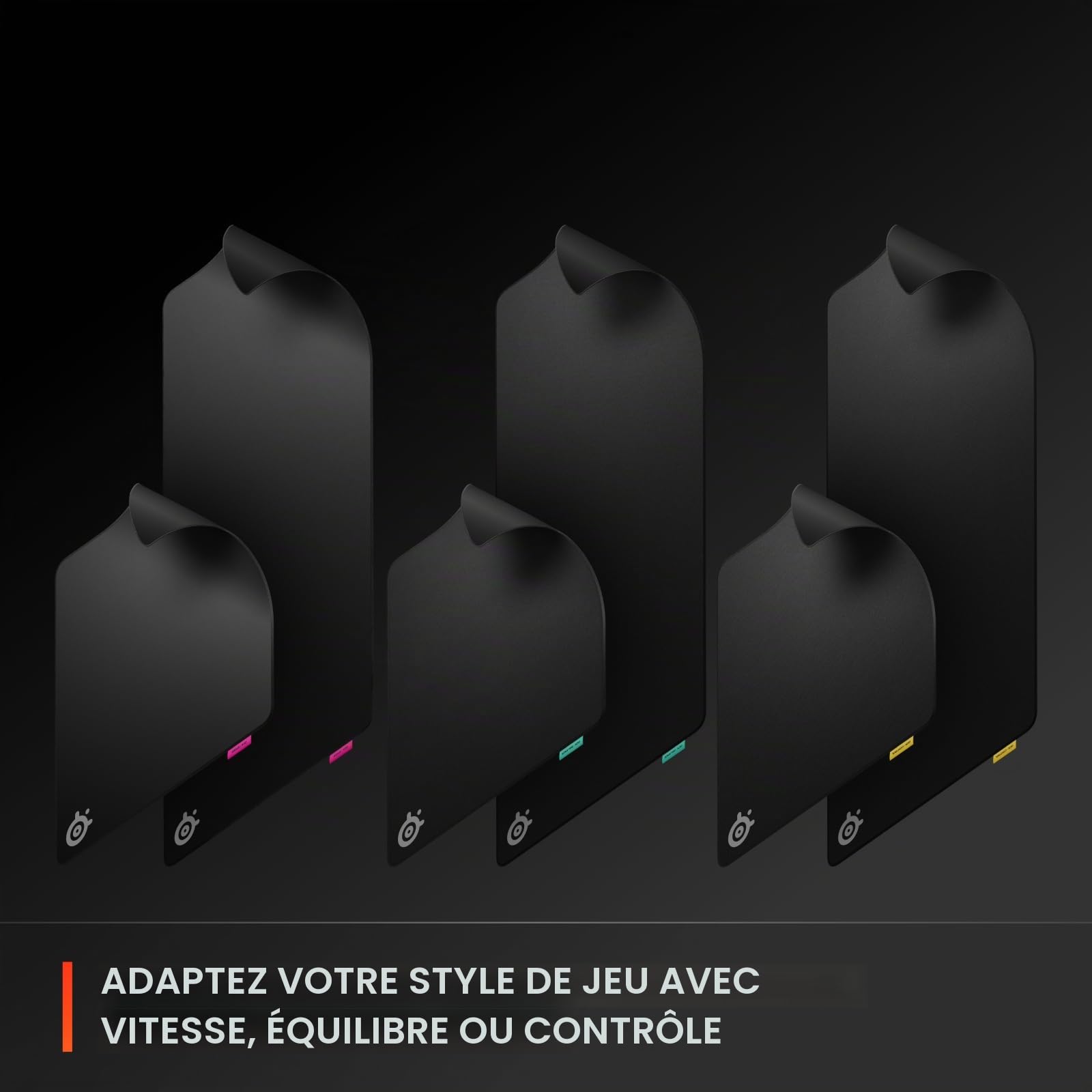 SteelSeries QcK L Performance Speed Tapis de Souris de Jeu – Densité supplémentaire pour Une Glisse Fluide – Coutures discrètes – Base en Caoutchouc néoprène antidérapant – 42 x 49 cm – FPS, MOBAs