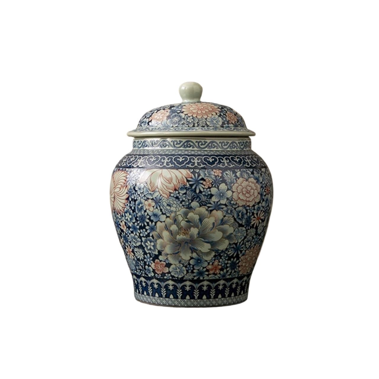 Vase With Lid, Ceramic Ginger Jar