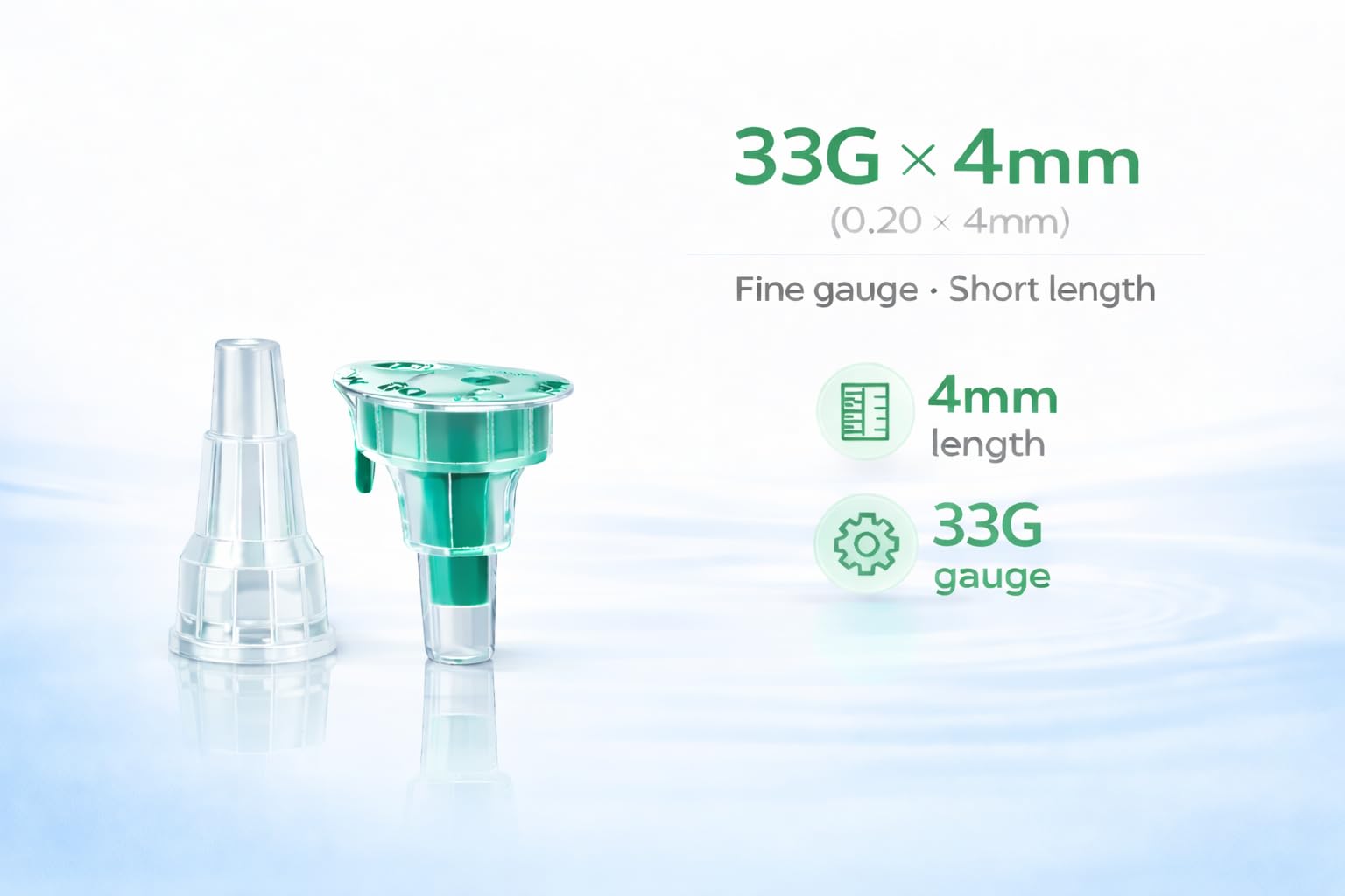 Pennarelli usa e getta sterili 33G (0,20 x 4 mm) – 100 pezzi, confezionati singolarmente, universalmente compatibili, per laboratorio, industria e cosmetici