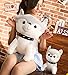 Jouet en Peluche Mignon Simulation Husky Poupée en Peluche Jouet Chiot Super Mignon Erha Poupée Poupée (50 Cm)